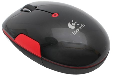 Мышь беспроводная Logitech M345 Wireless Mouse USB,  Fire Red/ черная красная (910-002595 )