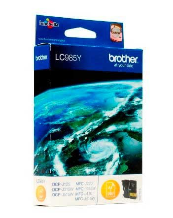 Картридж Brother LC985Y Yellow для DCP-J315/315W/515W, MFC-J220/265W/410/415W