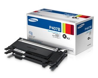 Картридж Samsung CLT-P407B (2 черных картриджа) CLT-K407S) для CLP-320/325, CLX-3185