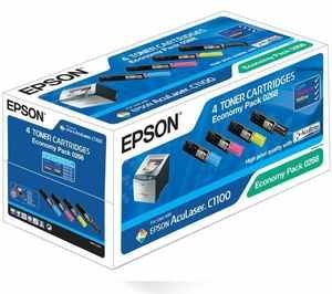 Тонер-картридж Epson C13S050268 комплект 4 шт.  AcuLaser C1100/CX11N