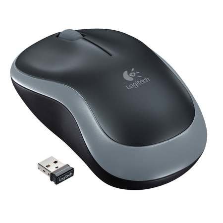 Мышь Logitech M185 Wireless Mouse , Swift Grey, USB, for Notebook