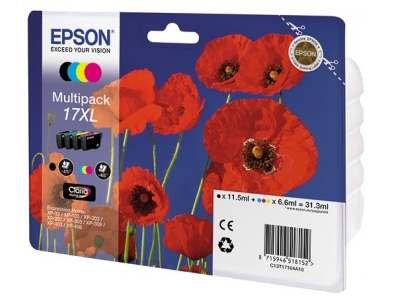 Картридж Epson C13T17164A10 CMYK T1716 для XP-33/103/203/207/303/306/406 4 картриджа повышенной емности