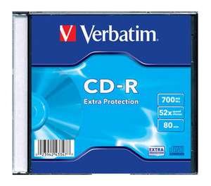 CD-R 700Mb 52x Verbatim  Slim