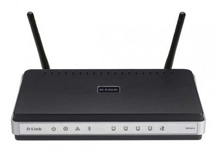 Беспроводной маршрутизатор D-Link DIR-615 2,4 ГГц (802.11n) , до 300 Мбит/с