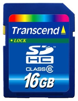 Карта памяти SD 16Gb Transcend  TS16GSDHC6 SecureDigital (SDHC) Class6