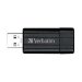 USB Flash 32Gb Verbatim PinStripe Black 49064