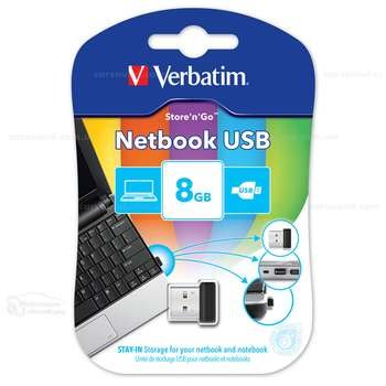 USB Flash 8GB Verbatim Netbook Black (43940)