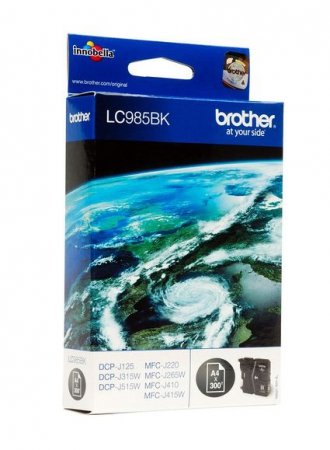 Картридж Brother LC985BKBP2 Black 2 картриджа для DCPJ315W, DCPJ515W, MFCJ265W  (KB047100)1